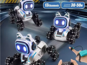 Eight-Wheeled RC Stunt Robotic Cat Toy Car